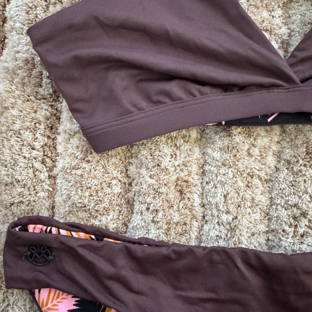 Maaji Purple / Tropical Reversible Bikini Set - Picture 2 of 6